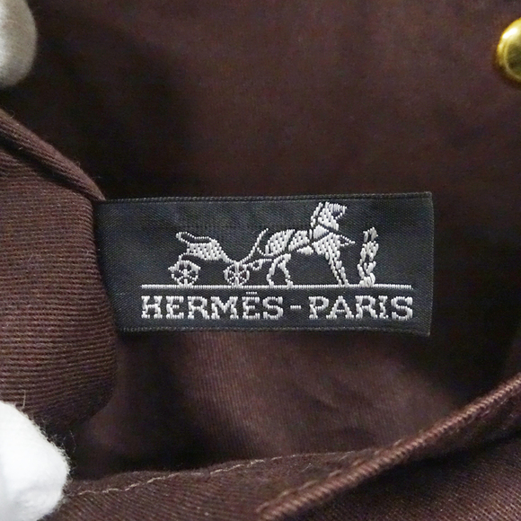 Hermes Hermès Kaba Chennai PM Women's Handbag Tote Bag in Gold and Brown Leat... - Picture 6 of 12